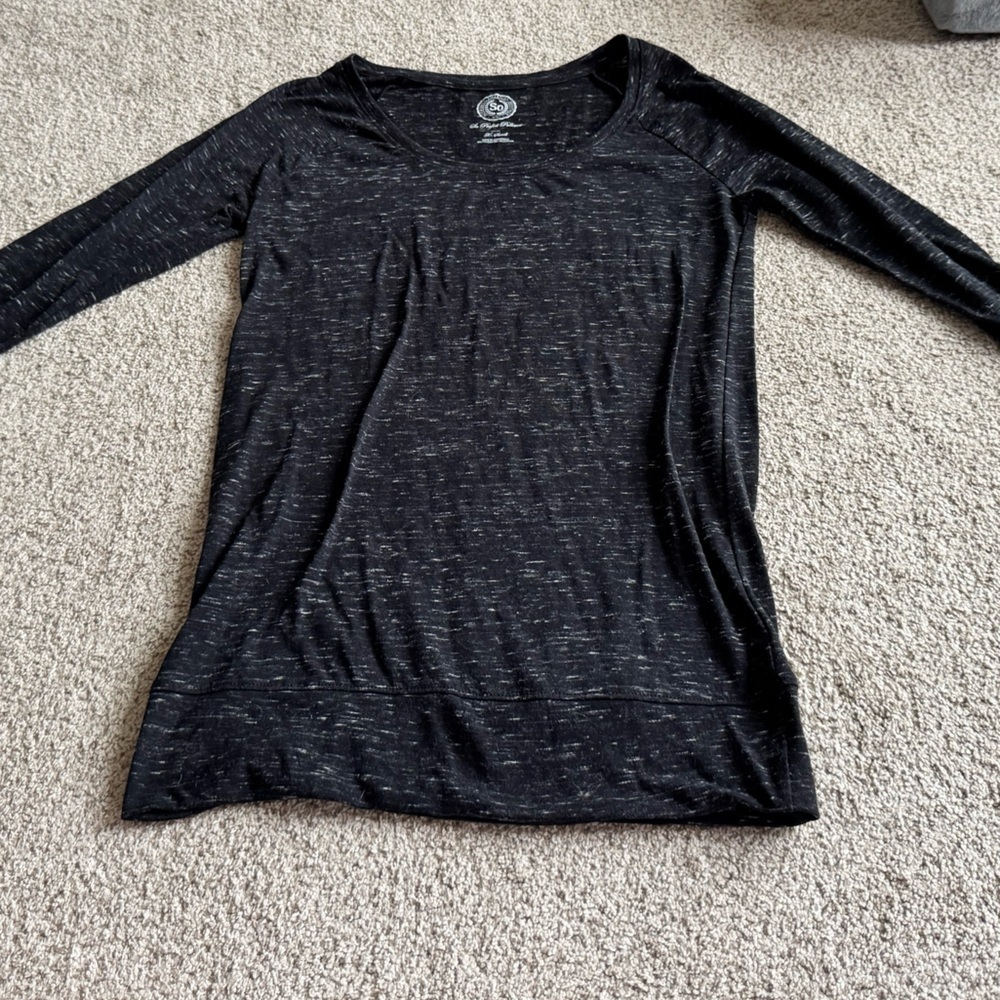 SO Women's Black and white Long Sleeve Top